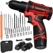 Cordless Electric Screwdriver, 34PCS Power Drill Bits, Diy Tools With Led Light