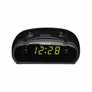 Lenoxx AM/FM Station Radio Digital LED Dual Alarm Clock Black