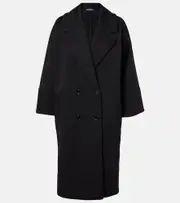 ['S Max Mara] 'S Max Mara Emma jersey coat UK 14 black