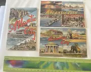 3 Postcard ATLANTIC CITY NJ JERSEY SHORE Vintage Curt TEICH Colortone