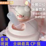 ❤️台灣直發💛LULU豬可愛水壺不鏽鋼水壺卡通水壺保溫水杯迷你水壺彈蓋吸管杯卡通可愛高顏值水杯女孩學生隨身杯防漏塑膠杯