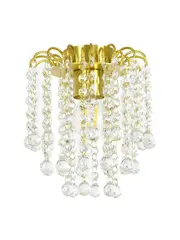 Rose 1 Light Batten Fix in Aged Brass with Crystal
