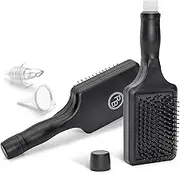GoPong Hair Brush Flask 2 Pack (16 oz Total) - Party Brush Hidden Alcohol Travel Flasks for Women and Men – Secret Liquor Containers for Concerts, Cruises, and Sports Events - Black