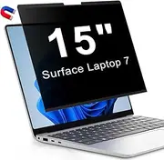 Privacy Screen for 15 inch Microsoft Surface Laptop 7, Removable Anti Glare Screen Protector, Blue Light Computer Filter, Anti Spy Easy Install