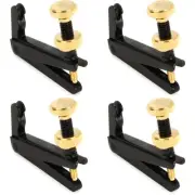 Wittner Stable-style Fine Tuner for 4/4- and 3/4-size Cello (4-Pack) - Black