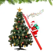 Christmas Electric Climbing Santa Claus Climbing Ladder Christmas Tree Hanging Ornament Pedant Decoration