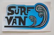 SURF VAN Sticker / Decal SURFBOARD SURFING SURF SKATE Car