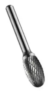 Dormer CARBIDE ROTARY BURR 22mm Length, 12.7mm Diameter, 6mm Shank, Oval Shape