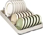 Pull out Cabinet Drawer - Slide Out Dish Drying Rack with Drainboard | Kitchen Shelf, Dish Holder, Storage Rack for Bathroom Living Room
