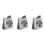 3x LVD Polyester Doorstop Shell Stripe Door Stopper Home/Bedroom Decor 23cm