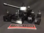 Quick Change Tool Post Set. Suits up to 360mm Swing. 6 Piece Set.