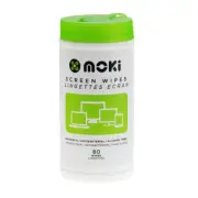 80x Moki Laptop/Computer Antistatic/Lint Free Screen Wipes