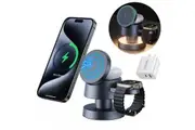 Apple 4 in 1 Wireless Charging Station with Night-Lamp for MagSafe Charger 3 in 1 Fast Charge Multiple Devices