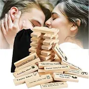 Crkeiyr Lust Tower Adult Block Tower Game,Super Naughty Block Tower Game,Valentine Tumbling Tower Stacking Blocks Game,(48pcs)
