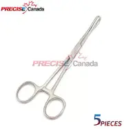 SET OF 5 BODY PIERCING FORCEPS KIT HEMOSTAT SPONGE CLAMP 6" STRAIGHT NEW