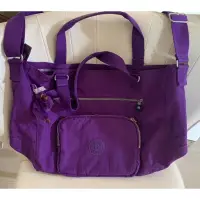 在飛比找蝦皮購物優惠-kipling 紫色 歐洲限定款 旅遊帶回 行李袋 手提袋 