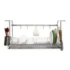 Stainless Space Under Shelf Dish Drying Rack Drainer Dryer Tray Storage/ 600w