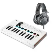 Arturia MiniLab 3 Compact MIDI Keyboard and Pad Controller with M20X Headphones