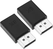 Create idea 2pcs Displayport Female to Displayport Male Adapter 8K60HZ Displayport Adapter Compatible with MacBook for Computer Host Graphics Card Monitors