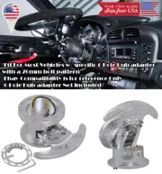 2.4" Extend Aluminum Silver Steering Wheel Quick Tilt Up For Nissan Infiniti