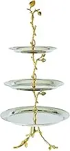 Elegance Golden Vine 3 Tier Server, Gold