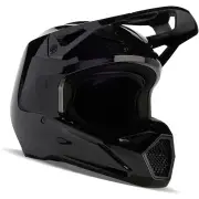 V1 Solid Black Motocross Helmet