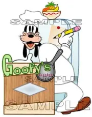 Disneyland Goofy's Kitchen Chef Goofy Podium Scrapbook Paper Die Cut Piece