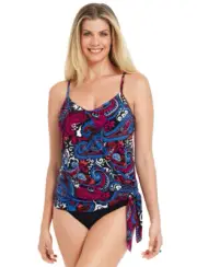 MAGICSUIT 10 MIRACLESUIT TANKINI 2 PIECE SWIMSUIT Blue Paisley Persia Alex