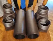Plusgutter Brown 2-Pack Rain Gutter Downspout Extensions Flexible