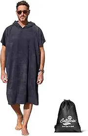 Catalonia Beach Surf Poncho,Super Water Absorbent Wetsuit Changing Towel Robe Hood Sand-Proof Surfing Swimming Bathing Adults Men Women