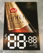 Crown Lager Beer Advertising Corflute Double Sided Display Sign