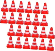 Kisangel Early Learning Traffic Toys 35pcs Simulation Barricade Roadblock Toys Traffic Sign Models for Boys and Girls Cognitive Play