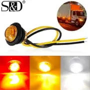 1Pc LED Indicators 12V 24V Round Trailer Side Marker For Truck Clearance Light Truck Turn Signal Lamp Light Yellow White Red Blue Green