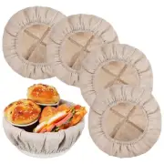4 Pcs Bread Basket Cloth Cover Sourdough Baking Liner Proofing Banneton