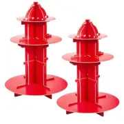 New Set of 2 Fire Hydrant 3 Tier Buildable Cupcake Stands