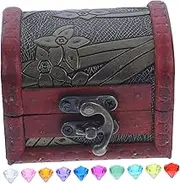 1Set Acrylic Gemstone with Vintage Pirate Treasure Chest Box Safe for Creative Play for Imaginative Fun and Parent Bonding