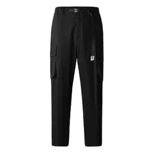 【The North Face 官方旗艦】北面男款黑色吸濕排汗防曬大口袋休閒褲｜81SLJK3