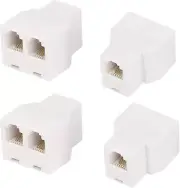 RJ11 6P4C 1 Female to 2 Female Telephone Line Splitters, Telephone Landline Cabl