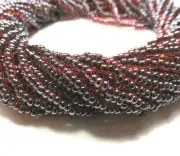 11/0 FULL HANK ~ HYACINTH BLACK LINED ~ GLASS SEED BEADS ~ 12 Strands