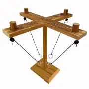 Wooden Ring Toss Game Ring and Hook Game for Adults Home Party Fun Game