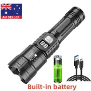 Most Powerful 1000LM LED Military Torch USB Rechargeable Tactical Flashlight