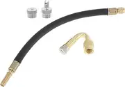 X AUTOHAUX 1 Set 45 Degree Copper Tire Valve Extension with Universal Plastic 250mm Tyre Valve Stem Extender for Car Motorcycle RV Truck Bike