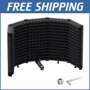 Compact Noise-Canceling Vocal Isolation Shield for Home Studios & Broadcasting