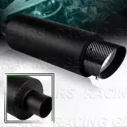 4" FIRE BALL CARBON TIP 3" INLET RACING BLACK STAINLESS EXHAUST MUFFLER+SILENCER