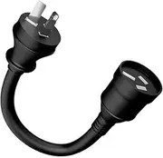 10A Plug to 15A car Power Adapter Cable, Portable EV Adapter, EV Charging Cable for EV RV Camper Caravan Accessories RV Trailer Heavy Duty Waterproof Charging Conversion Cable, Black