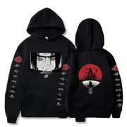 Adult Anime Naruto Pullover Hoodies Unisex Hooded Sweatshirt With Pockets Gifts Black l