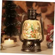 Christmas Lanterns,Christmas Snow Globes Lighted,Rotating Sparkling Christmas