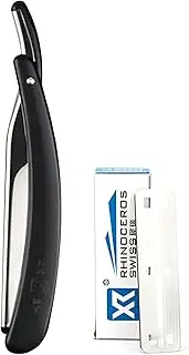 AIMALL Old Shaver Razor Eyebrow Knife Folding Manual Shaver Holder Home Salon Tool ，Available in Black, Yellow, Blue, Pink, Green