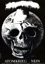 Atomic War-No! - Skull - 1954 - Propaganda Poster