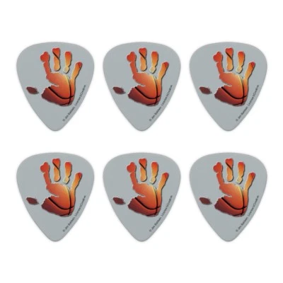 Hand Print Basketball Get a Grip Novelty Guitar Picks Medium Gauge - Set of 6